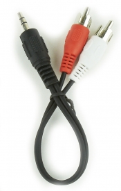 KABEL MINIJACK/2X CINCH 20cm 0.2M CCA-458/0.2