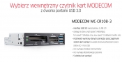 USB CZYTNIK KART MODECOM CR108-3 2xUSB 3.0