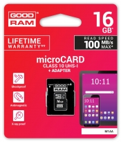 PAMI MICRO SD 16GB GOODRAM+ADAPTER SD10 