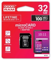PAMI MICRO SD 32GB GOODRAM+ADAPTER SD10 